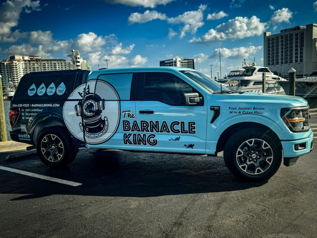 barnacle removal hull cleaning truck